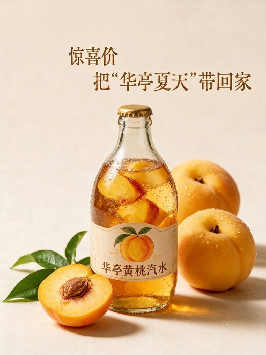华亭黄桃汽水 · 惊喜价 把「华亭夏天」带回家