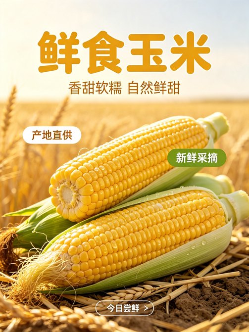 鲜食玉米 · 香甜软糯 自然鲜甜